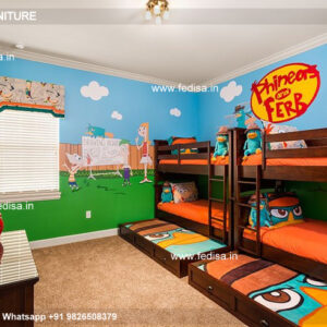 Kids Bedroom Design Bunk Bed Best Kids Room Ideas Model No - 4116
