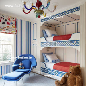 Kids Bedroom Design Bunk Bed Best Kids Room Ideas Model No - 4407