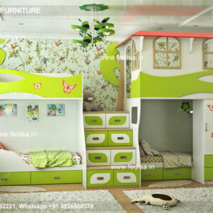 Kids Bedroom Design Bunk Bed Best Kids Room Ideas Model No - 4811