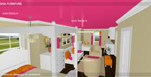 Kids Bedroom Design Bunk Bed Best Kids Room Ideas Model No - 6282