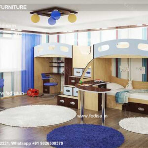 Kids Bedroom Design Bunk Bed Best Kids Room Ideas Model No - 6647